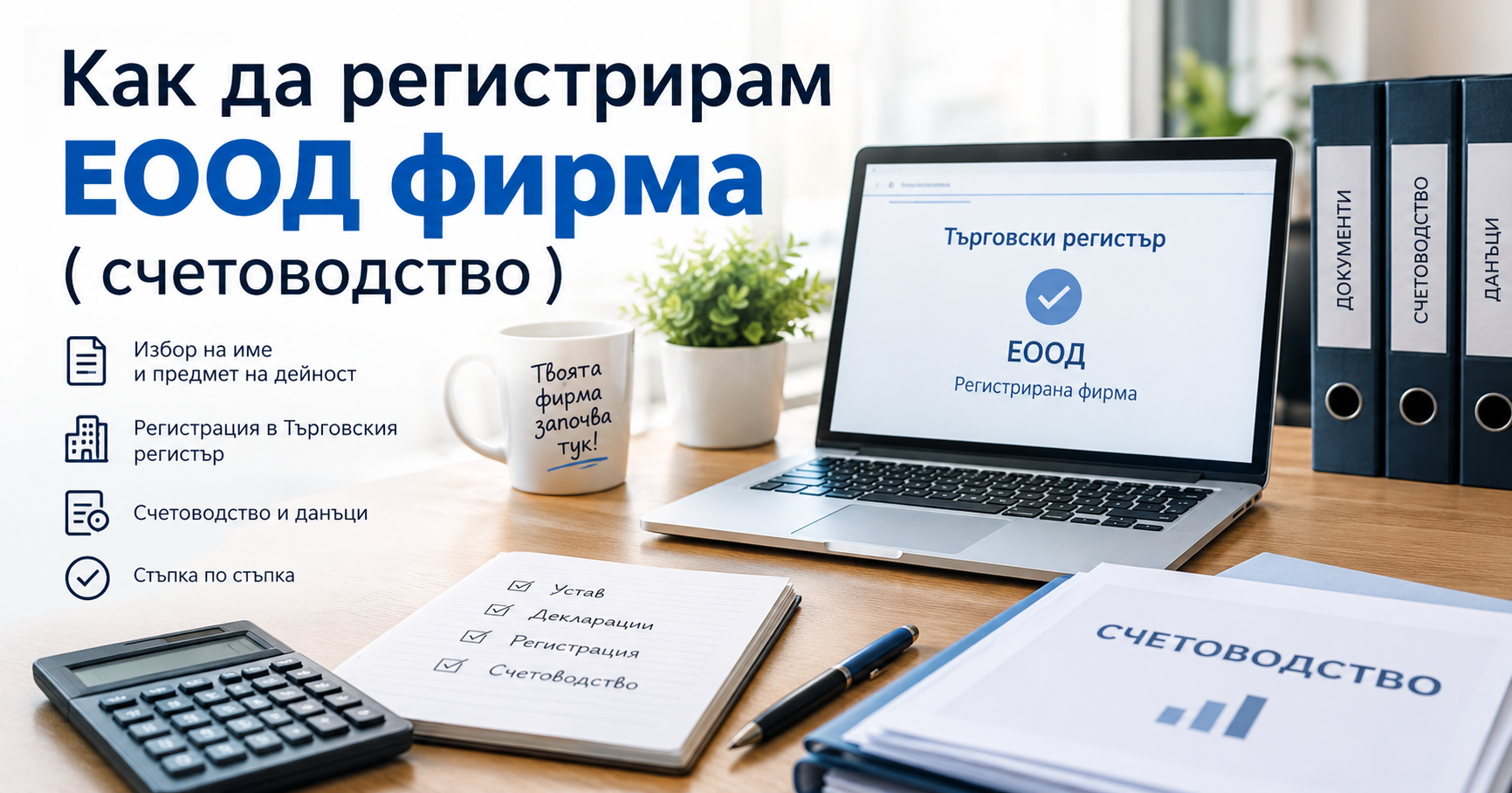 Как да регистрирам ЕООД – стъпки и документи (2026)